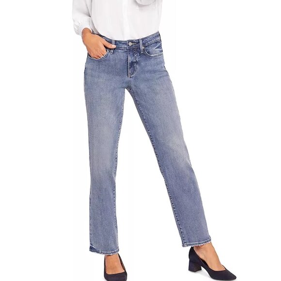 NYDJ Emma High Rise Relaxed Slender Straight Jeans in Romance size 14 - Picture 8 of 8